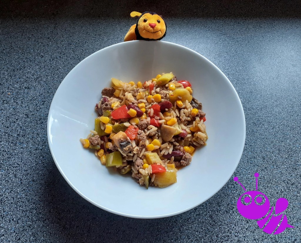 Gemüse-Hack-Reis-Pfanne