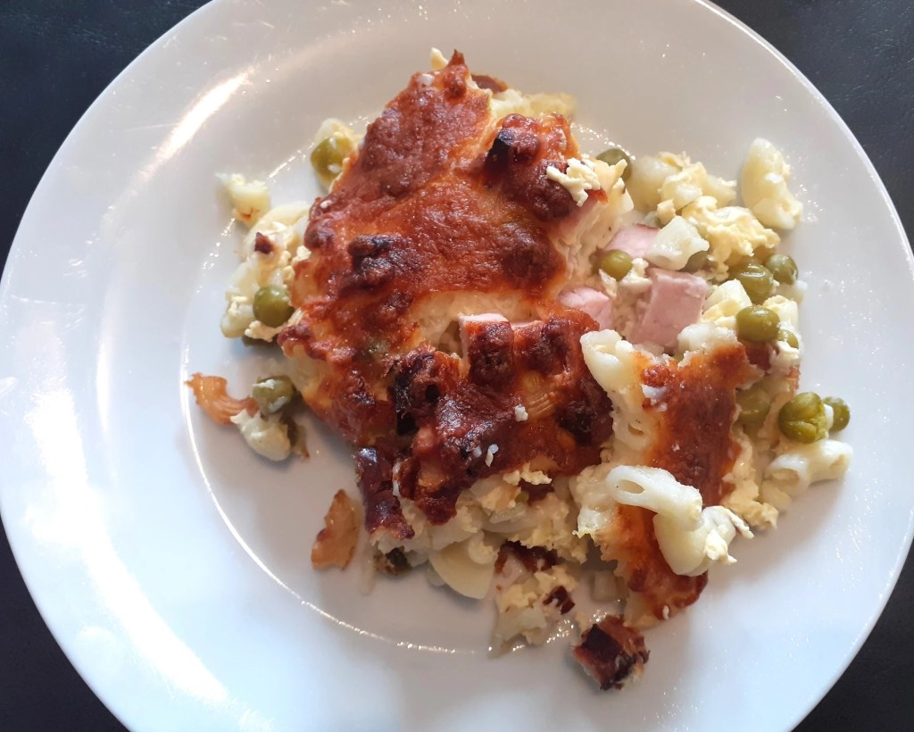 Überbackener Nudelauflauf